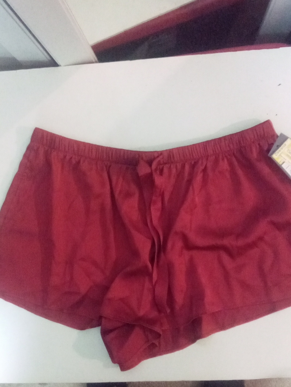 * Auden Red Satin Sleep Shorts NWT $20